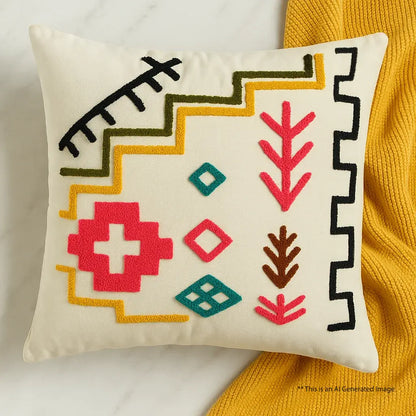 Vibrant Mosaic - Premium Cushion Cover