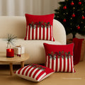 Christmas Themed Cotton Embroidered Cushion Cover, Size:40cm X 40cm (16" X 16")