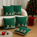 Christmas Themed Cotton Embroidered Cushion Cover, Size:40cm X 40cm (16" X 16")