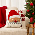Christmas Themed Slub-Cotton Tufted Cushion Cover, Size:40cm X 40cm (16" X 16")