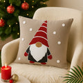 Christmas Themed Slub-Cotton Tufted Cushion Cover, Size:40cm X 40cm (16" X 16")