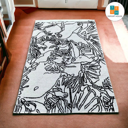 Monochrome Majesty Hand Tufted Carpet