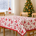 Christmas Themed Cotton Cotton Dining Sheet, Size:152cm x 228cm (60" x 90")