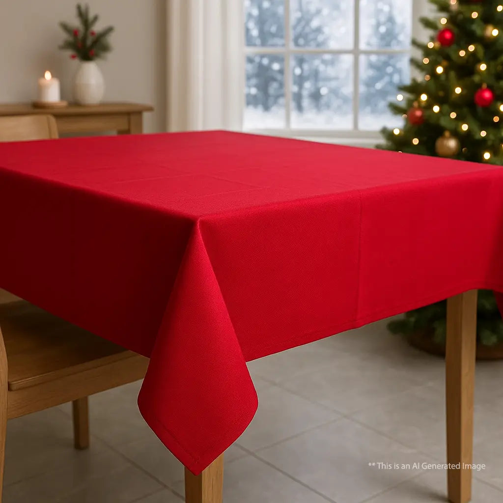 Christmas Themed Cotton  Cotton Dining Sheet, Size:152cm x 228cm (60" x 90")
