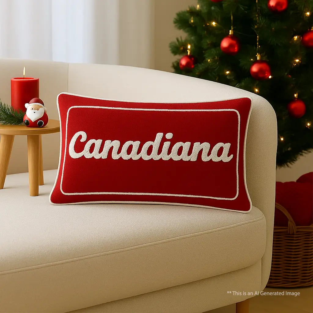 Christmas Themed  Tufted Cushion Cover, Size:35cm X 50cm (14" X 20")