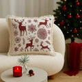 Christmas Themed Cotton Printed Cushion Cover, Size:40cm X 40cm (16" X 16")