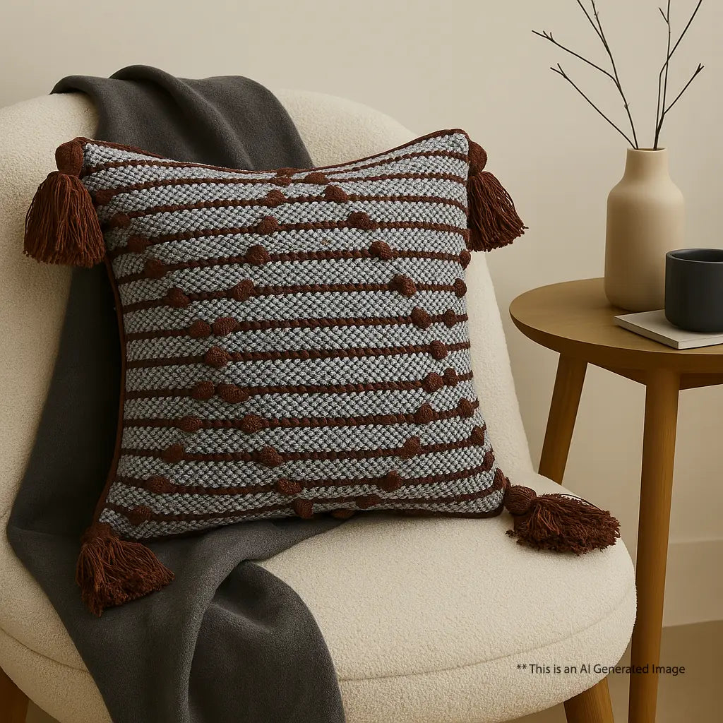 Boho Cushion Cover, 30cm x 30cm (12" x 12")