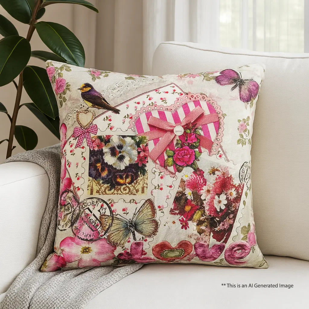 Printed Cushion Cover, 40cm X 40cm (16" X 16")