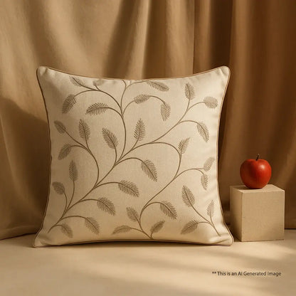 Embroidered Cushion Cover, 40cm X 40cm (16" X 16")