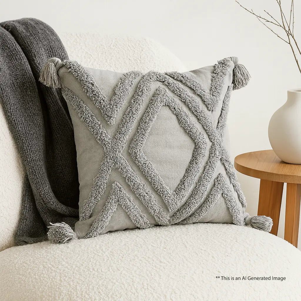 Tufted Cushion Cover, 40cm X 40cm (16" X 16")