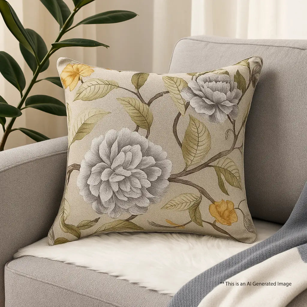 Cotton Printed Cushion Cover, 40cm X 40cm (16" X 16")