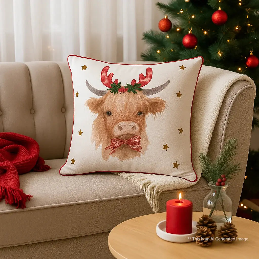 Cotton Printed Cushion Cover, 50cm X 50cm (20" X 20")