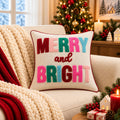 Christmas Embroidered Cushion Cover 50cm X 50cm (20" X 20")
