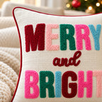 Christmas Embroidered Cushion Cover 50cm X 50cm (20" X 20")