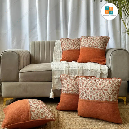 Rust Linen Fusion - Premium Cushion Covers