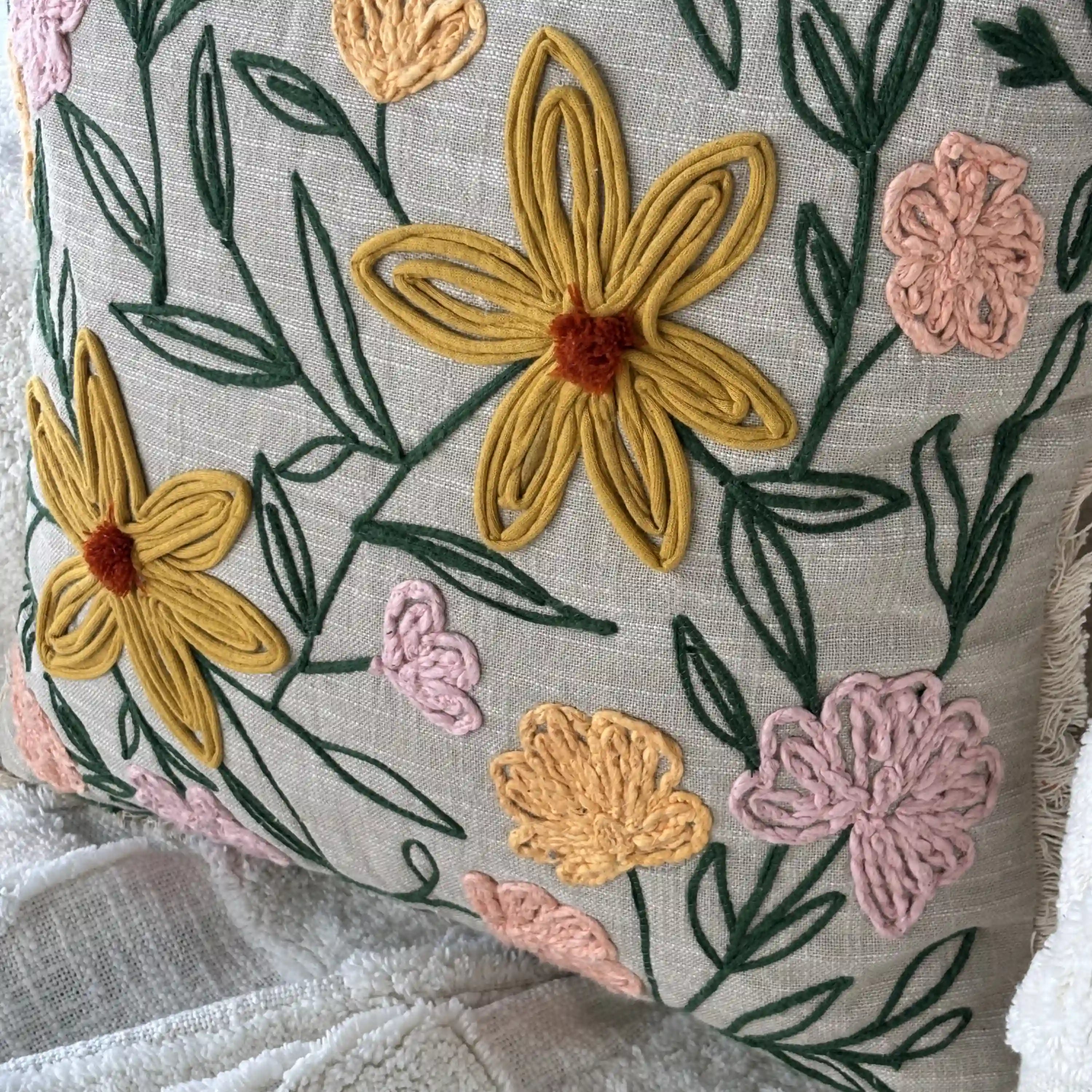 Sunny Bloom Cushion Cover