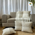 Export House Cotton Embroidered Cushion Cover -  Size:40cm X 40cm (16" X 16")