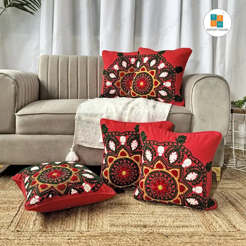 Luxurious Hand-Embroidered Cushion Covers | Export House