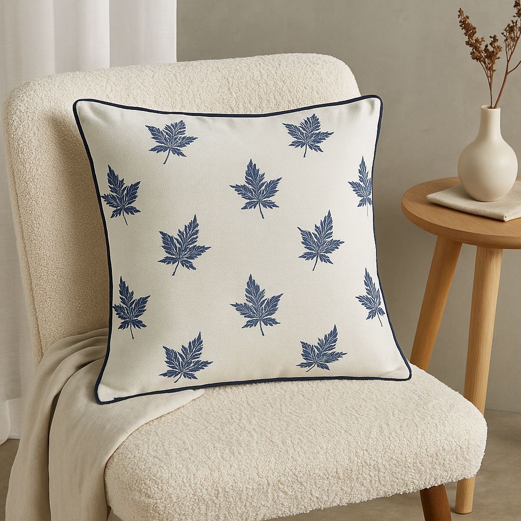 Cotton Embroidered Cushion Cover, 40cm X 40cm (16" X 16")