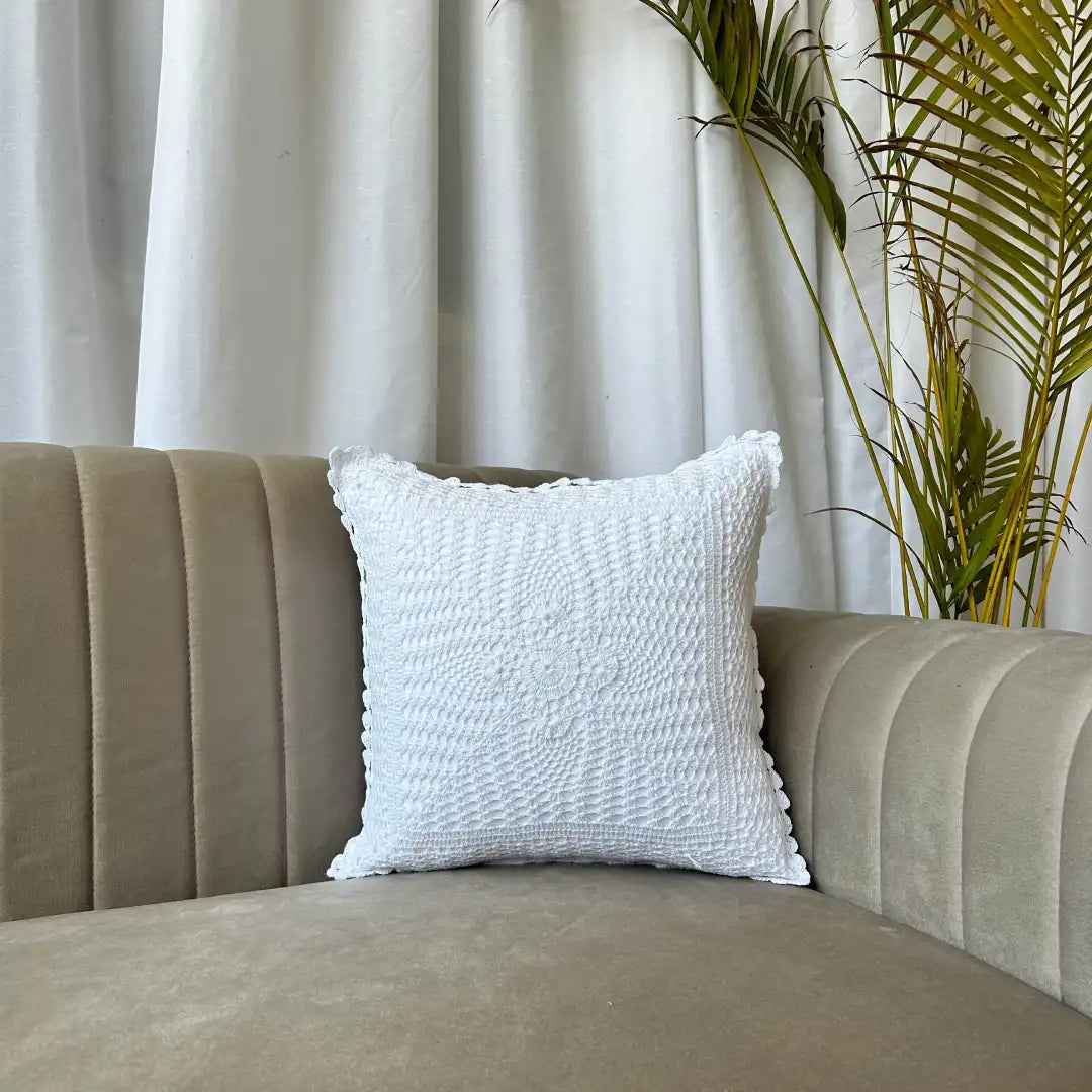 Crochet Elegance - Premium Cushion Cover