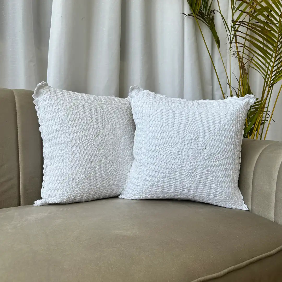 Crochet Elegance - Premium Cushion Cover