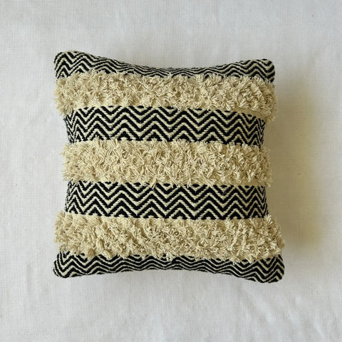 Ebony & lvory wave weave - Premium Cushion Cover