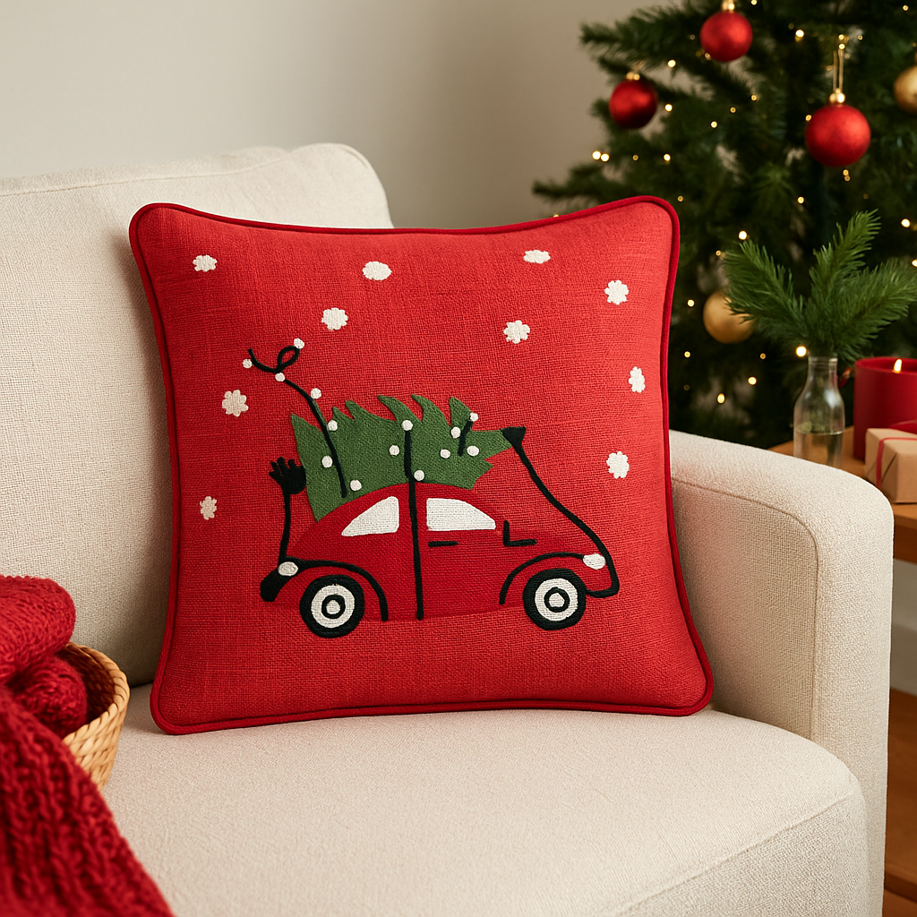 Embroidered Cushion Cover