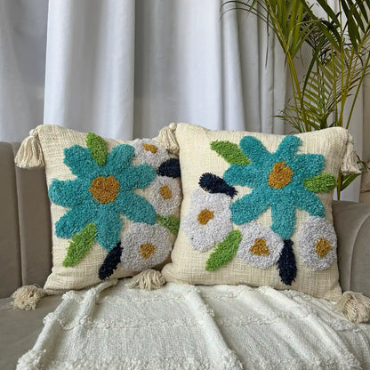 Floral breeze - Tufted Premium Cushion Cover