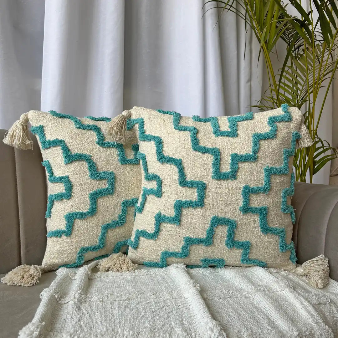 Upgrade Your Space with 16x16 Inch Cotton Tufted Cushion Cover