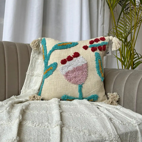 Blossom bliss - Tufted Premium Cushion Cover