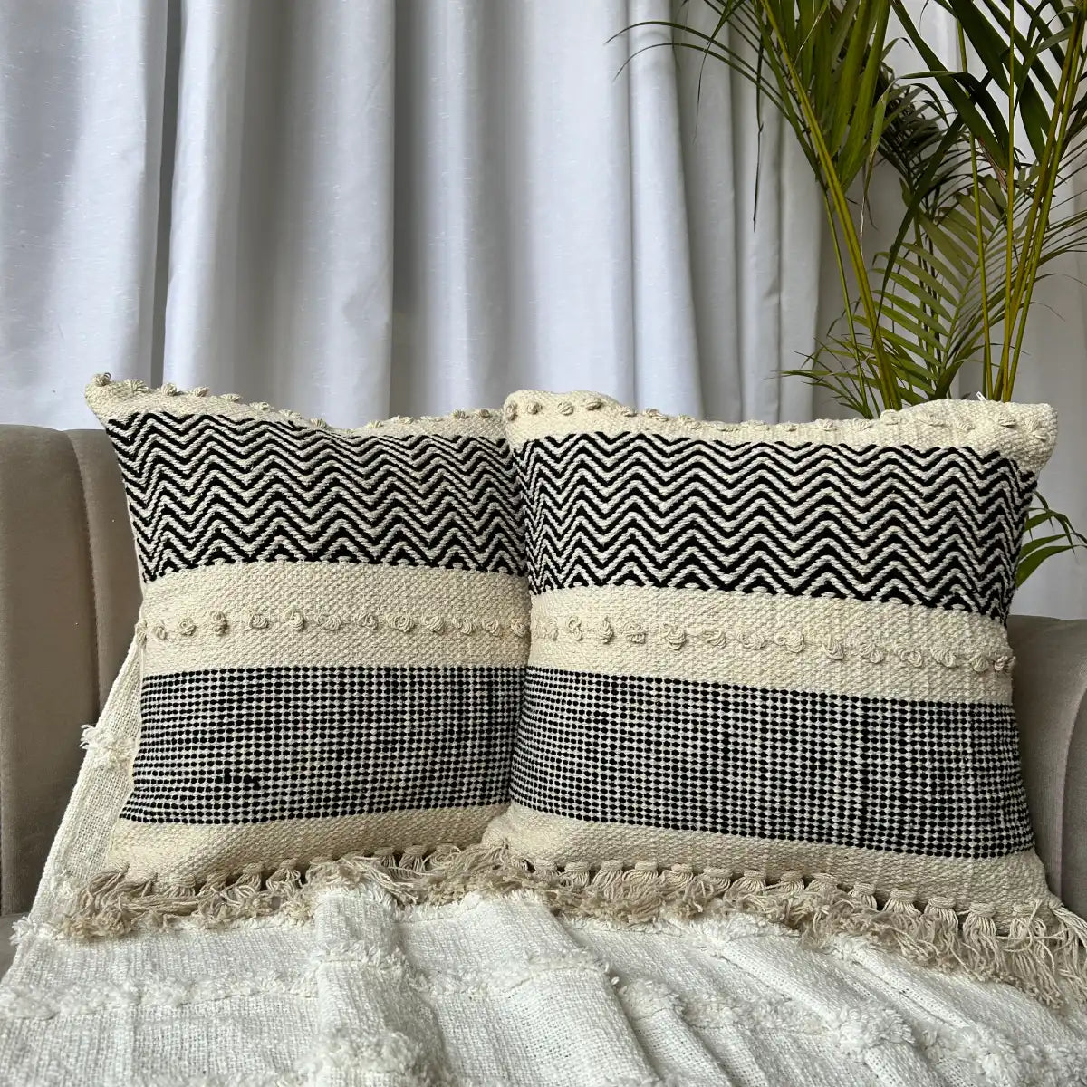 Boho Elegance with Our Premium 40x40cm Cotton Cushion Cover - Vibrant and Stylish Home Decor Delight!