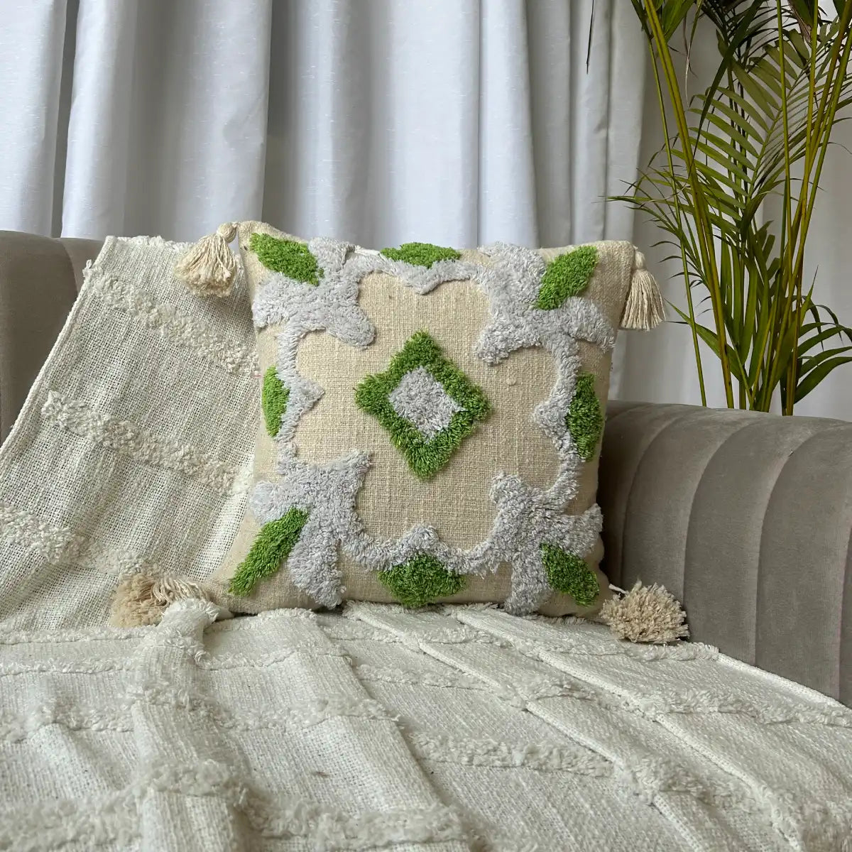 White willow garden - Premium Cushion Cover