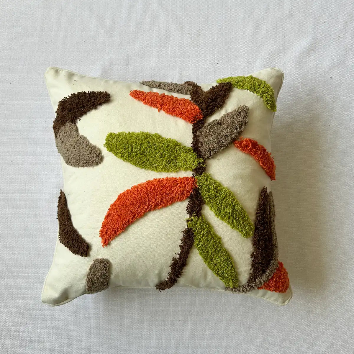 Earthy petal fusion - Premium Cushion Cover