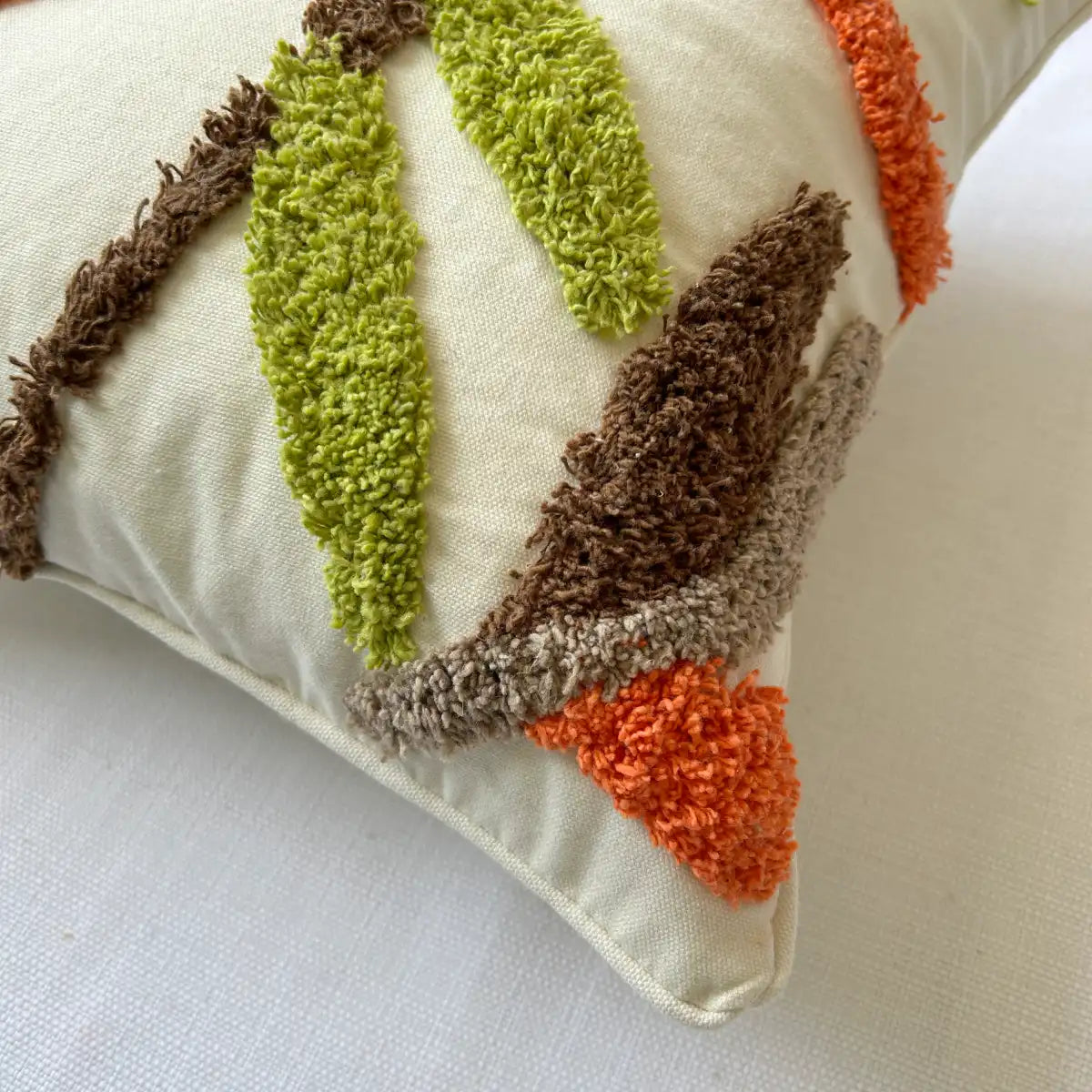 Earthy petal fusion - Premium Cushion Cover