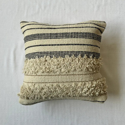 Monochrome boho stripe - Premium Cushion Cover