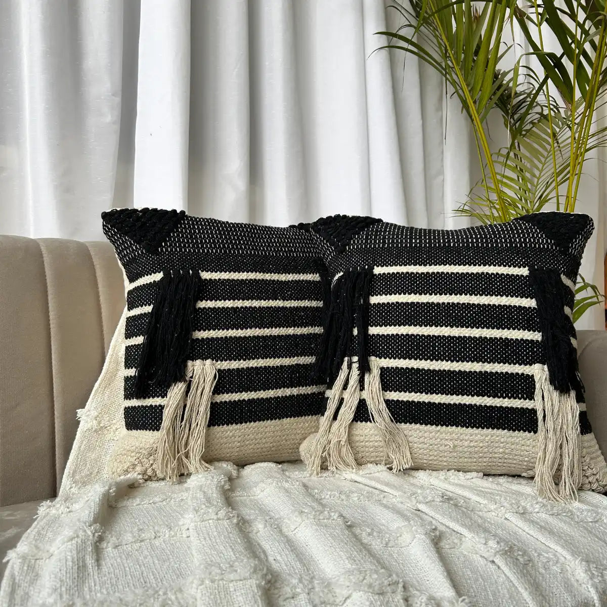 upgrade Your Space with a 16x16 Inch Cotton Boho Cushion Cover
