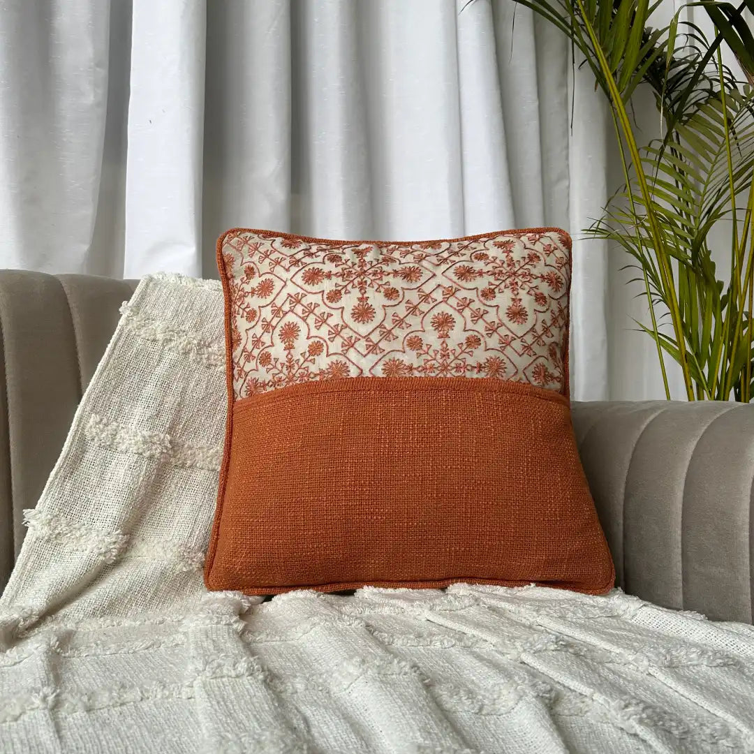 Rust Linen Fusion - Premium Cushion Covers