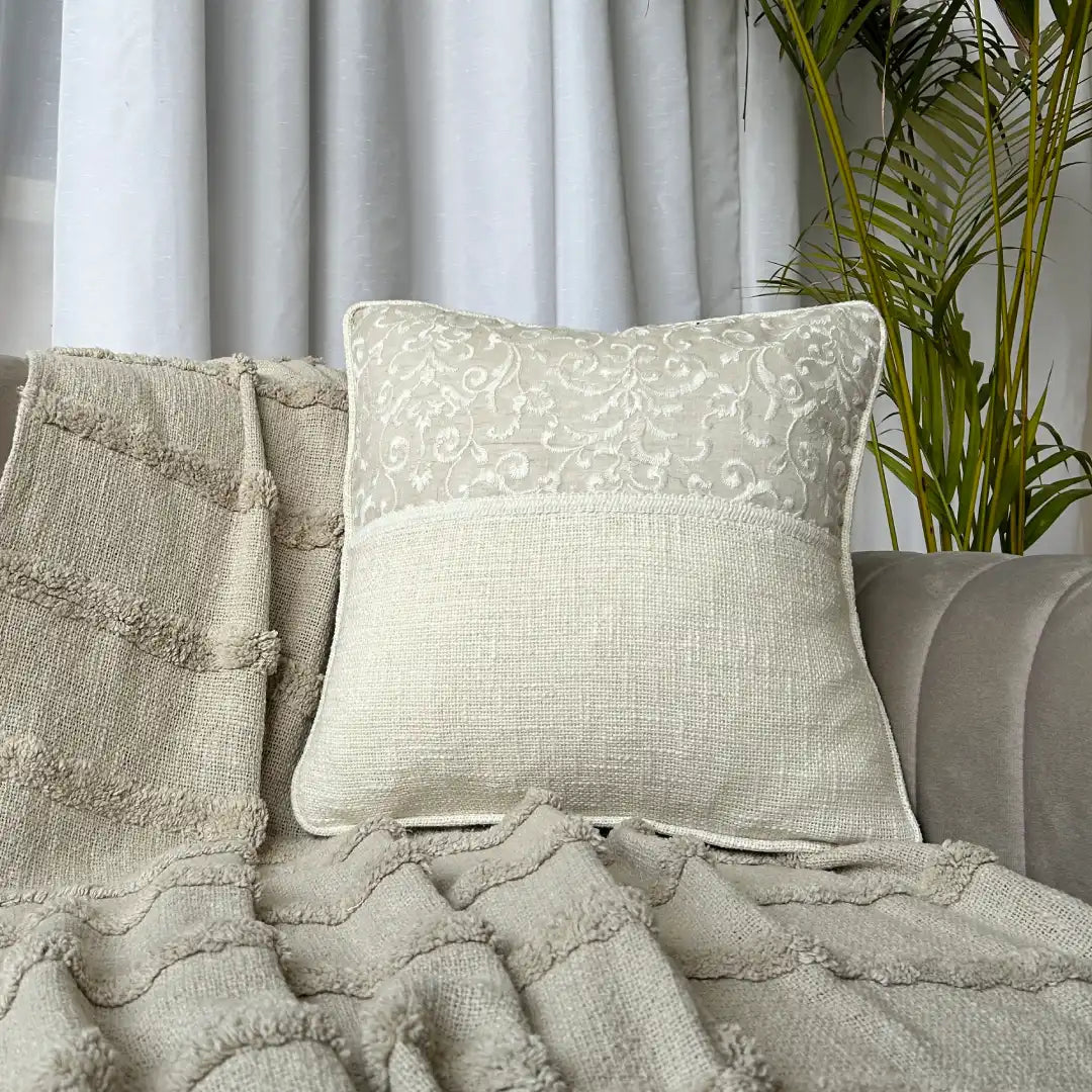 Dual Texture Cream - Premium Cushion Cover