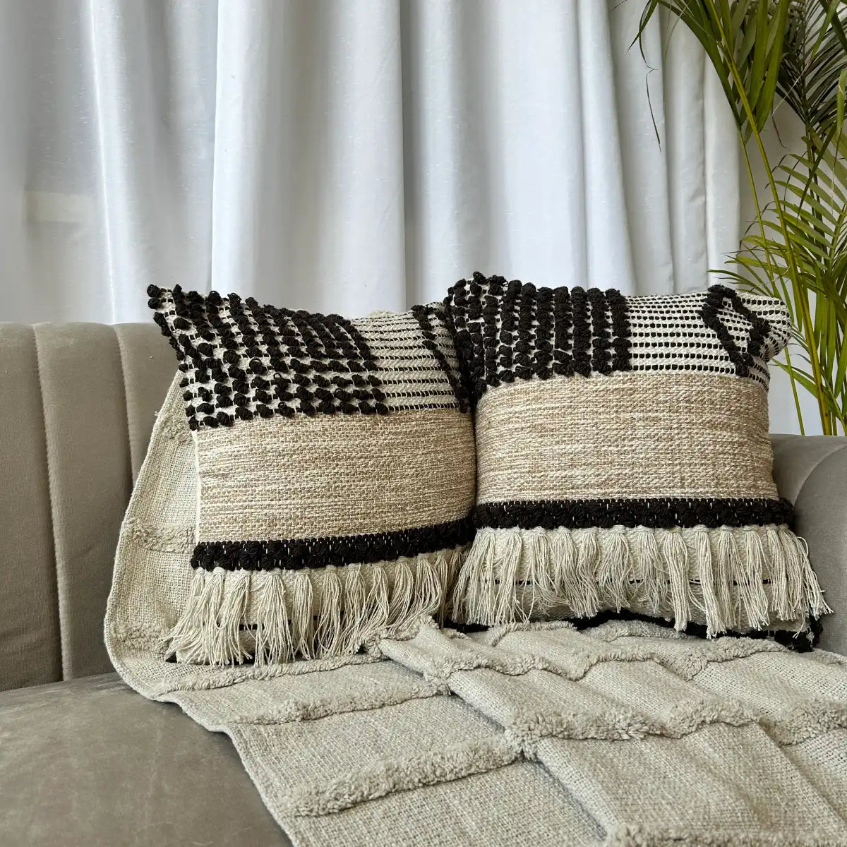 Contrast Weave - Premium Cushion Cover