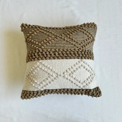 Neutral hues weave - Premium Cushion Cover