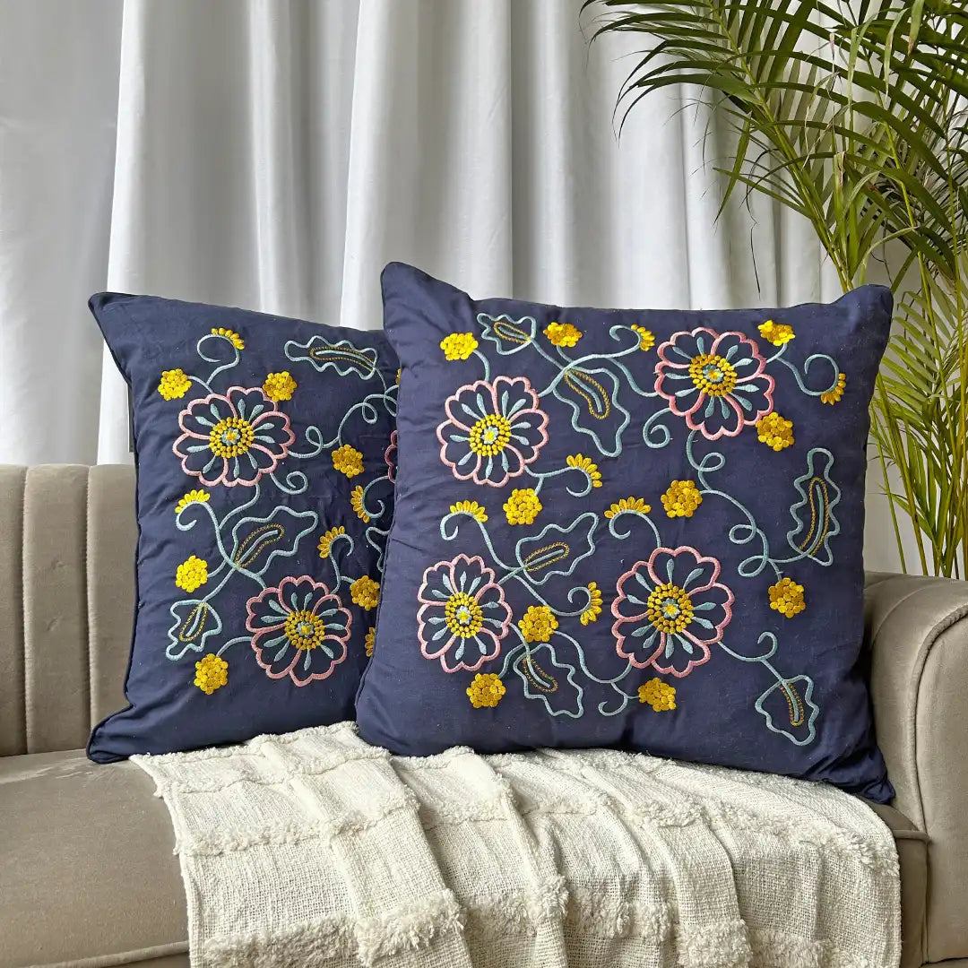 Blue Premium Cushion Cover 24x24