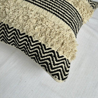 Monochrome weave - Premium Cushion Cover