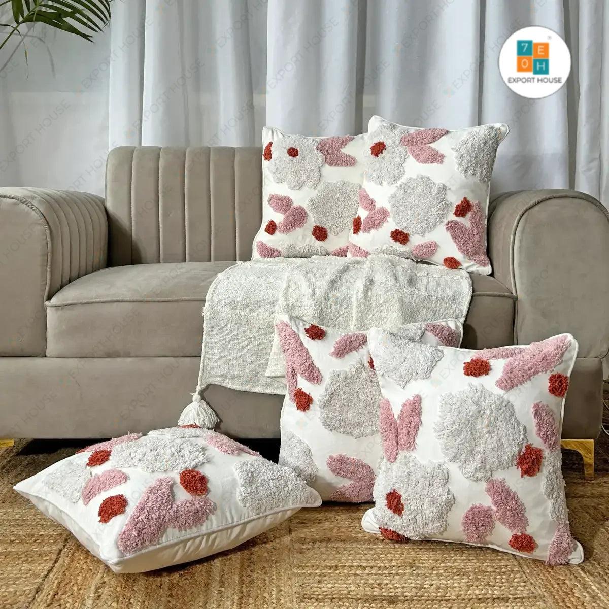 Premium Quality 16x16 Inch Cotton Tufted Cushion Covers for Stylish Living