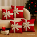 Christmas Themed Cotton Embroidered Cushion Cover, Size:40cm X 40cm (16" X 16")