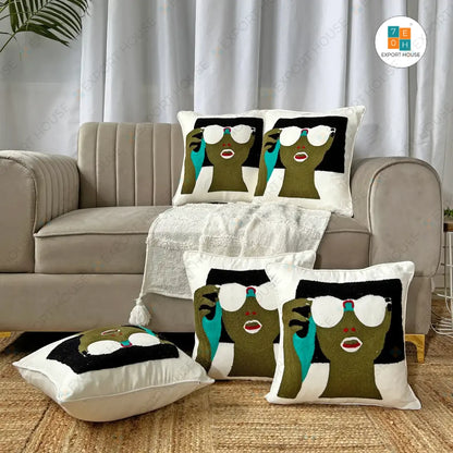 Lady in shades - Cushion cover