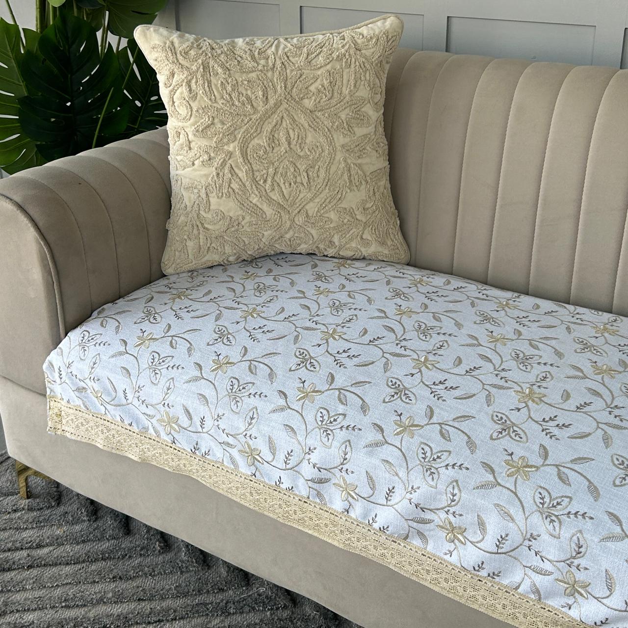 Anti-Skid Embroidery Cotton Sofa Cover