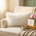 Snow Cloud Faux Fur Cushion Cover â€“ White