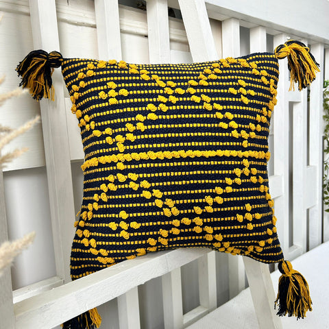 Boho Cushion Cover Size: 40cm X 40cm (16" X 16") Material: Cotton Style: Boho in just Rs. 350.00, (Bohemian Cotton Cushion Covers 16x16 by Export House )