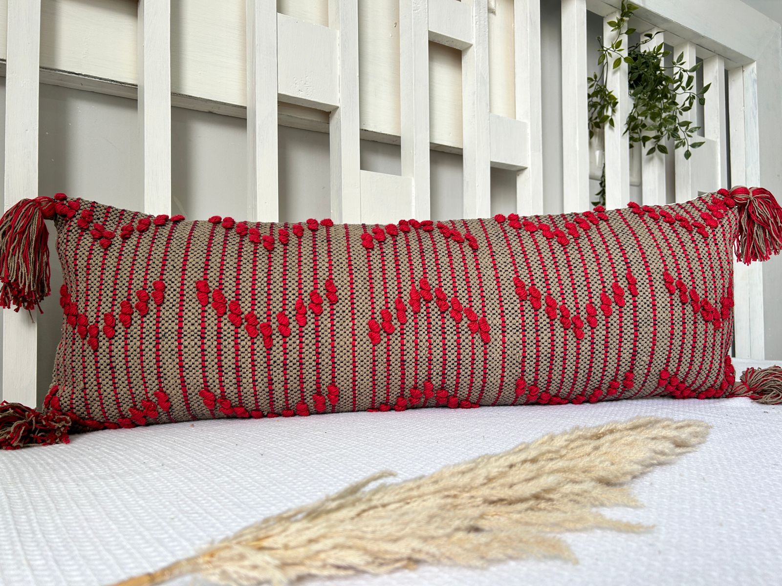 Export House Cotton Boho Lumbar Cover - Size:30cm x 91cm (12" x 36")