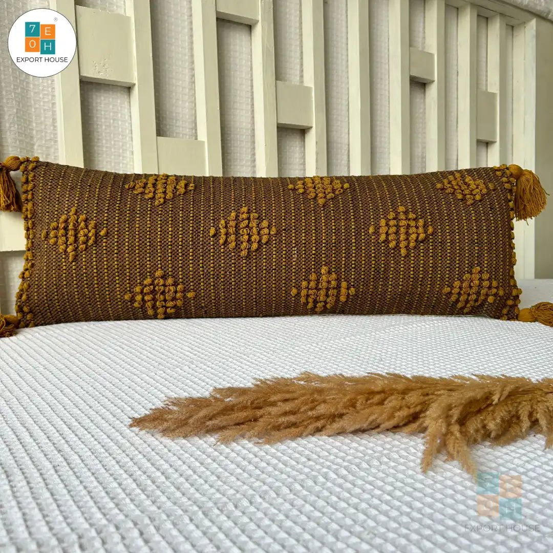 Export House Cotton Boho Lumbar Cover - Size:30cm x 91cm (12" x 36")
